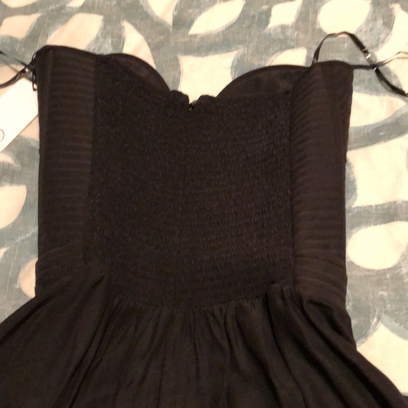 Parker black small romper, silk bustier style NWT - Picture 4 of 6